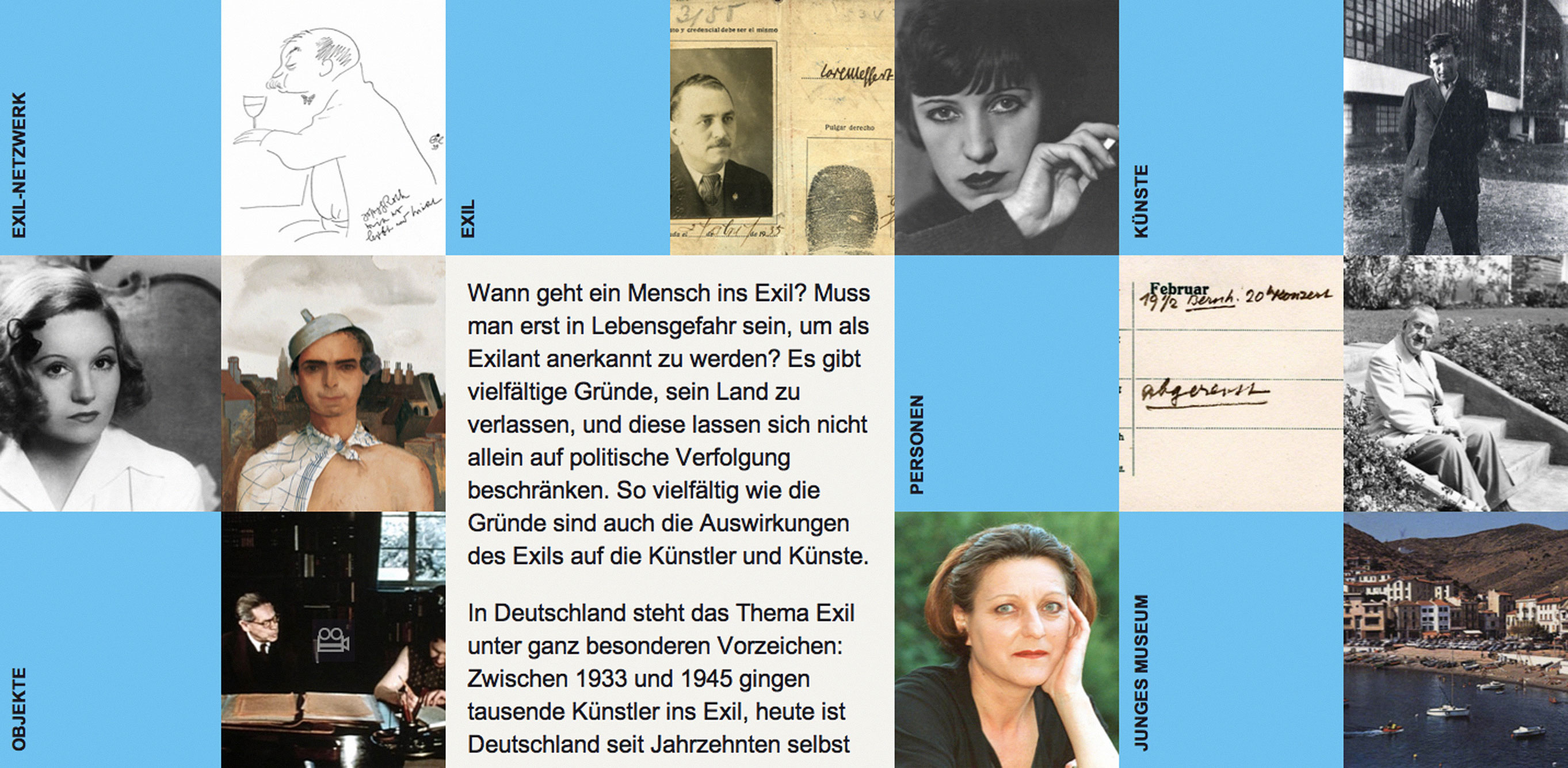 von GROTE Ausstellungsgestaltung und Design / Arts in Exile – Virtual Exhibition